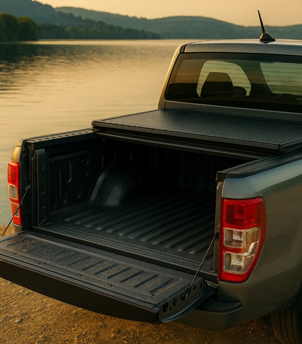 Hard 3-voudige opvouwbare aluminium laadbakafdekking voor Ford Ranger enkele cabine 2012–2022 / 2023+