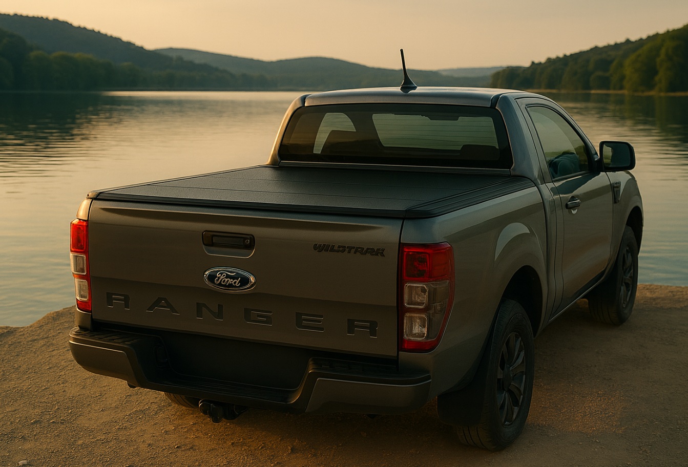 Hard 3-voudige opvouwbare aluminium laadbakafdekking voor Ford Ranger enkele cabine 2012–2022 / 2023+ - Afbeelding 2
