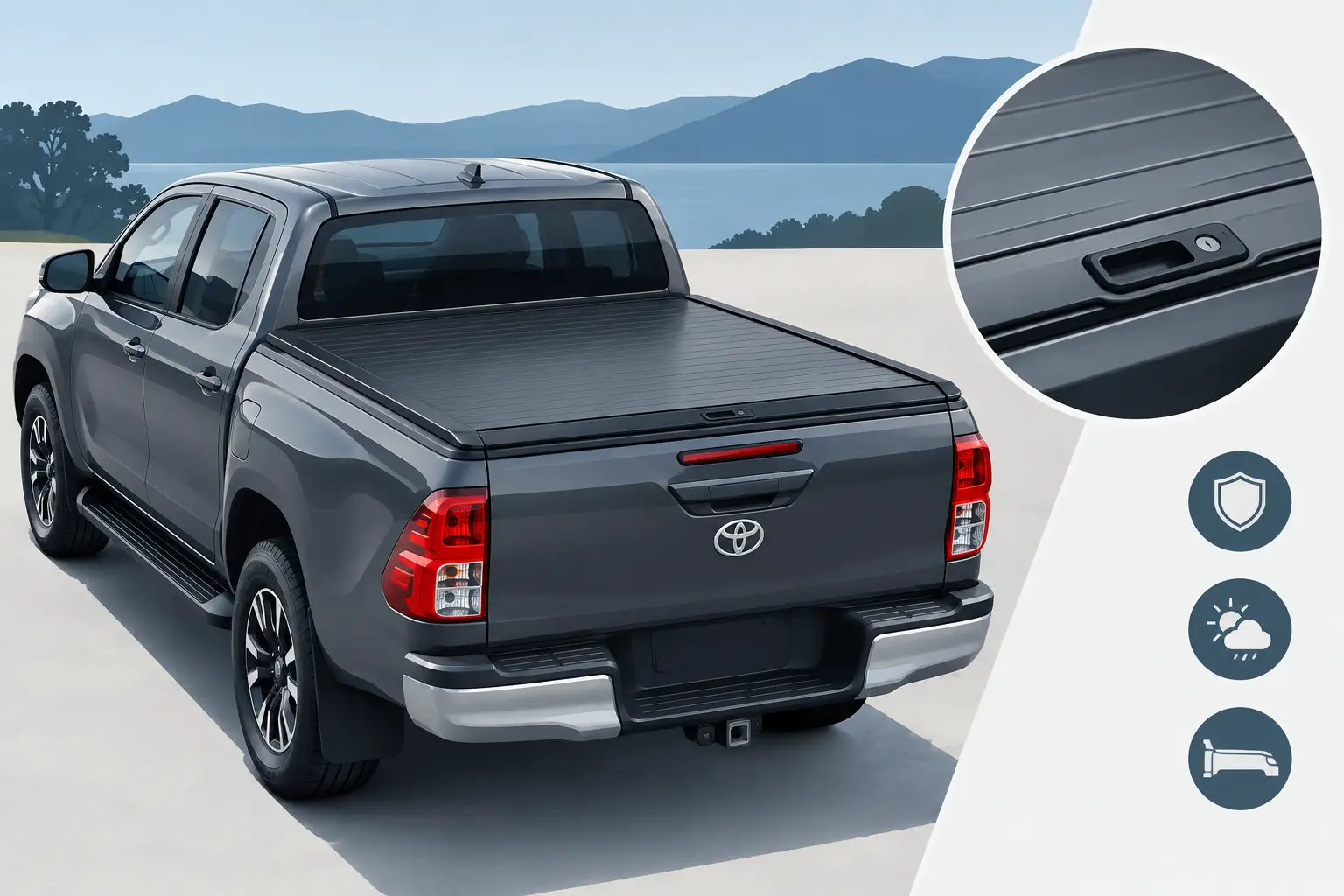 Aluminium tonneaucover voor Toyota Hilux kopen