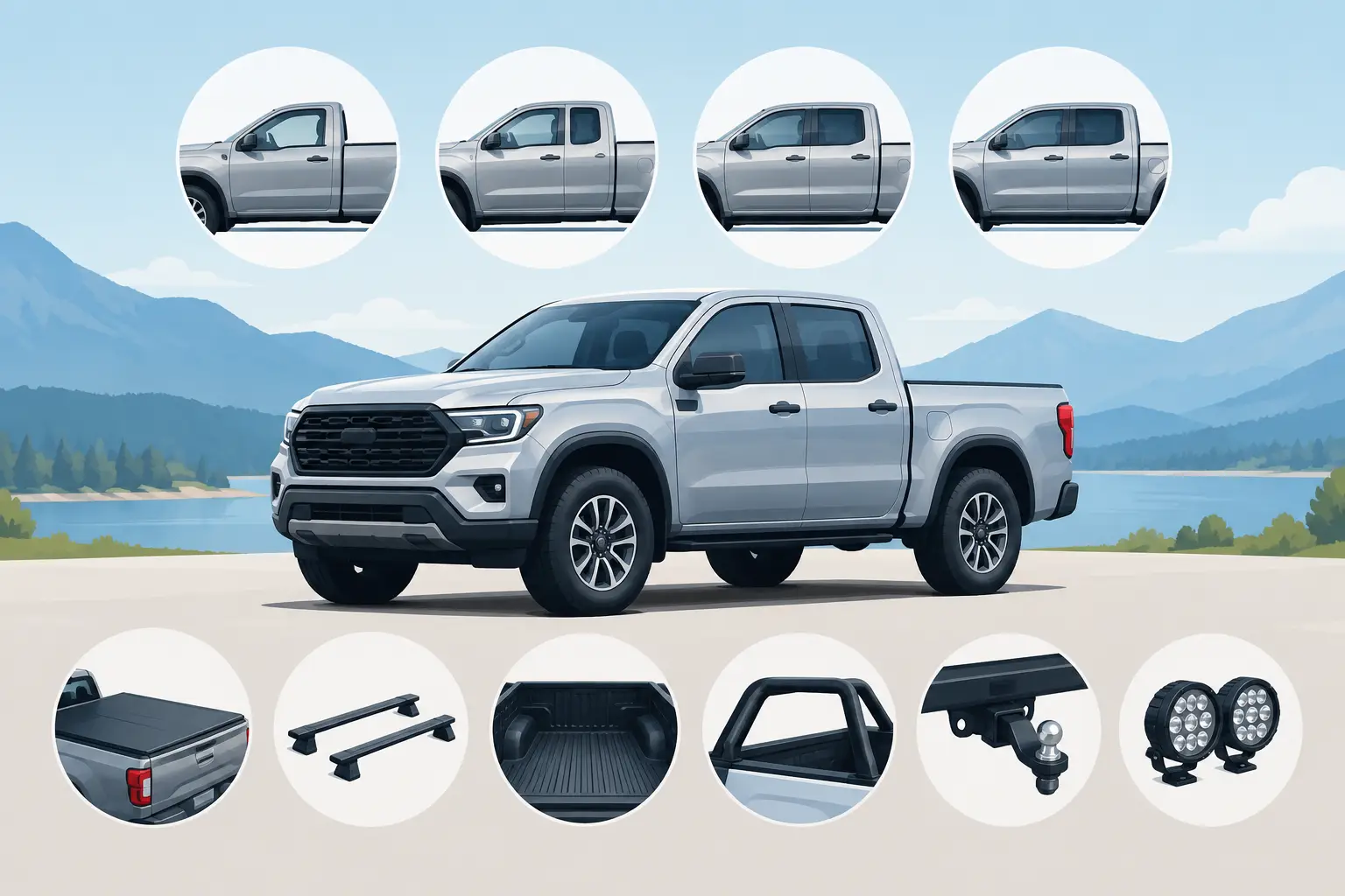 Gids cabinevarianten en pick-up accessoires