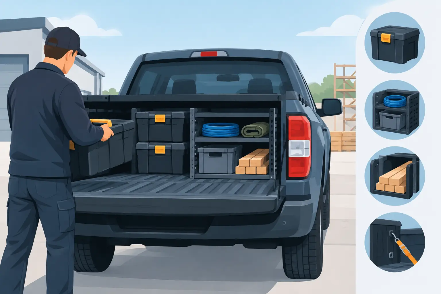 Pickup laadruimte indelen voor elke werkdag