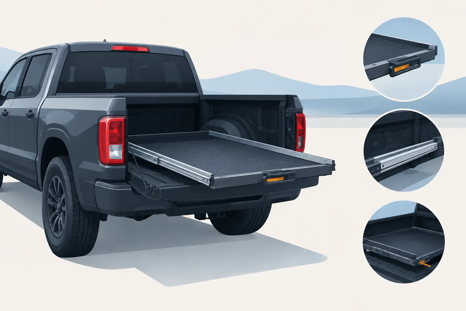 Sliding tray voor je pick-up laadbak kiezen